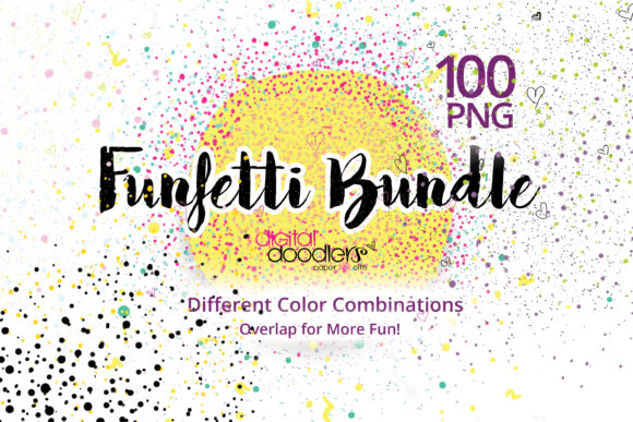 100 Funfetti Confetti PNG Graphics & Illustrations