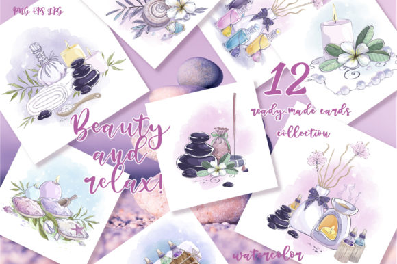 Beauty and Relax Illustrations for Design