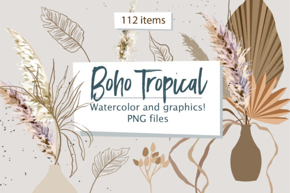 Boho Tropical Clipart & Illustrations Review