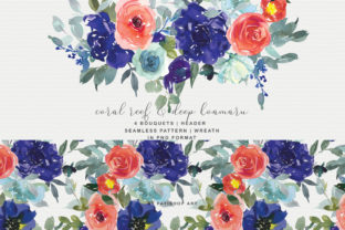 Coral Reef & Deep Koamaru Floral Illustrations