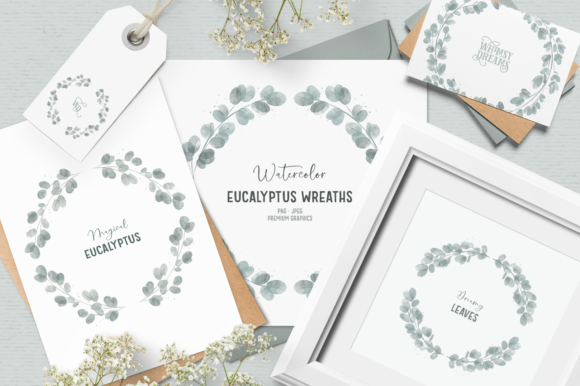 Eucalyptus Wreath Clipart & Illustrations