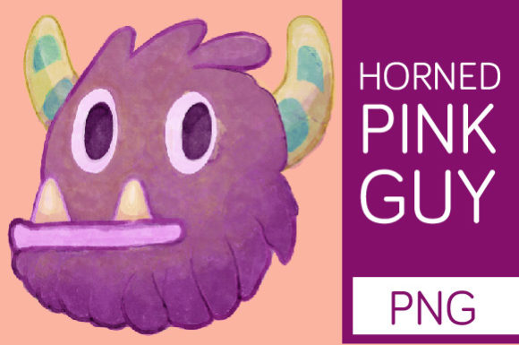 Horner Pink Guy Halloween Clipart & Illustrations