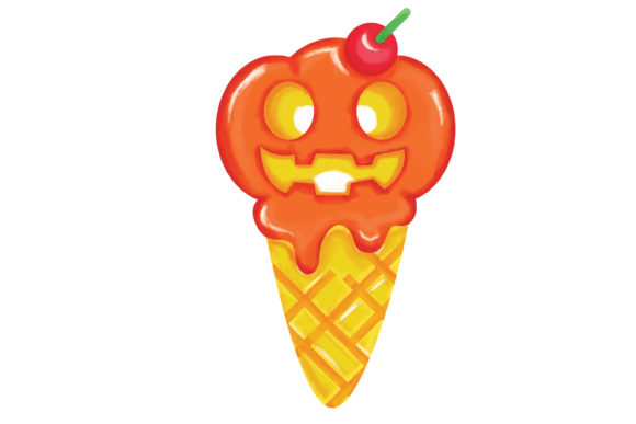 Pumpkin Ice Cream Clipart & Illustrations