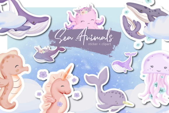 Sea Animal Collection Set Illustrations Review