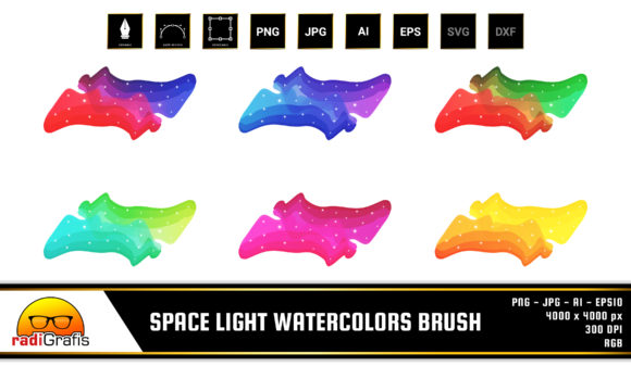 Space Light Watercolors Brush & Illustrations