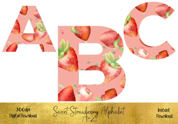Sweet Strawberry Alphabet Illustrations Review