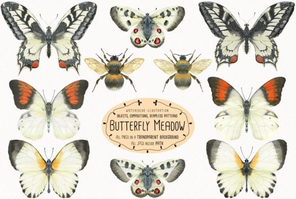 The Butterfly Meadow Illustrations for Crafters