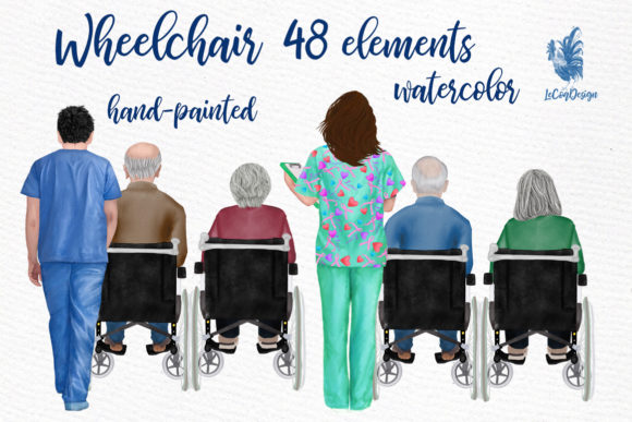 Wheelchair Grandparents Clipart & Illustrations